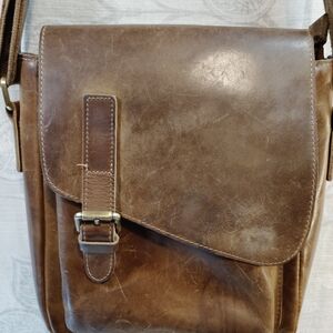 Brown Leather Messenger Bag